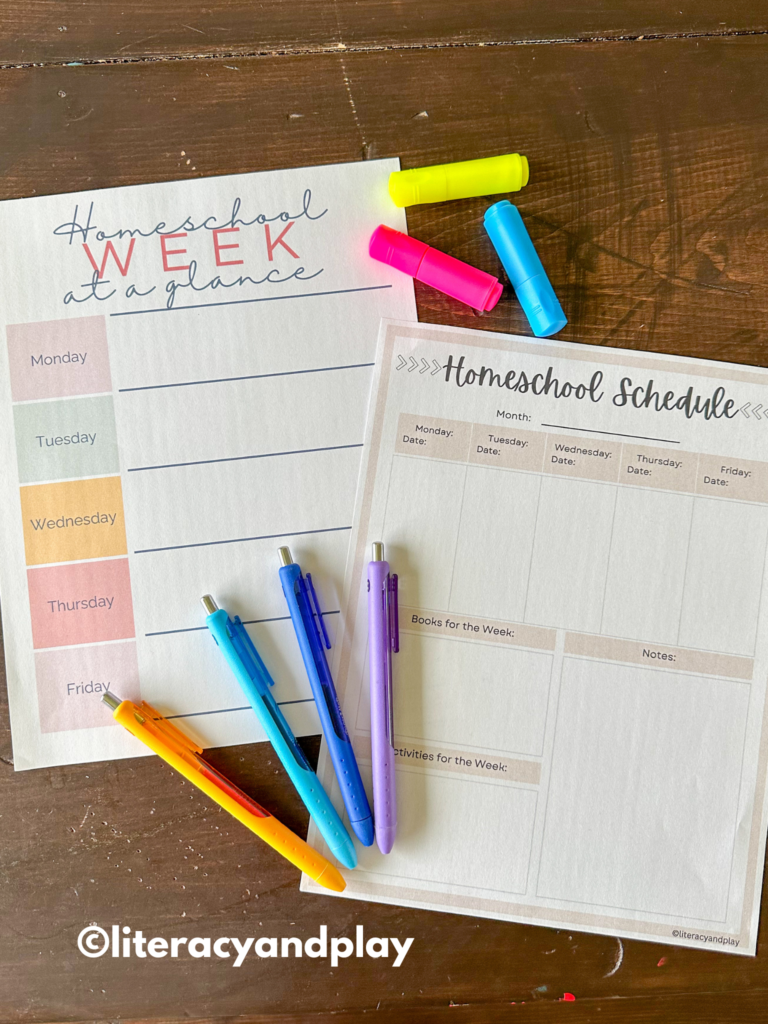 Simple Preschool Homeschool Schedule