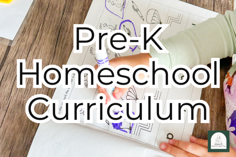 Pre-K Homeschool Curriculum for 4-year-old - Literacy & Play